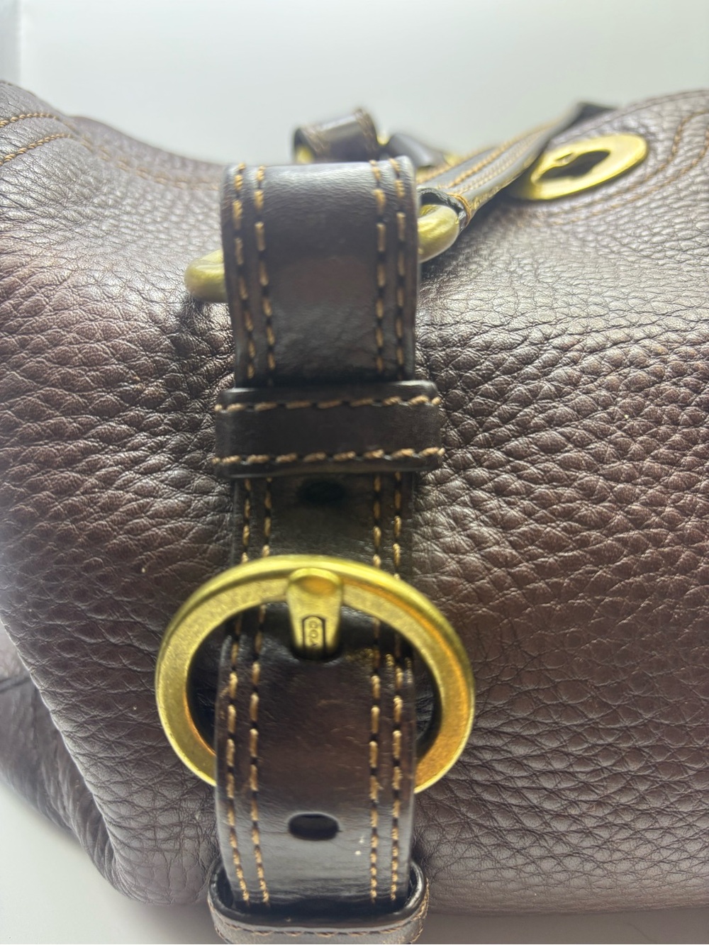 Coach Chelsea Pebbled Brown Leather Shoulder Bag  Y2K 2007 - Picture 6 of 16